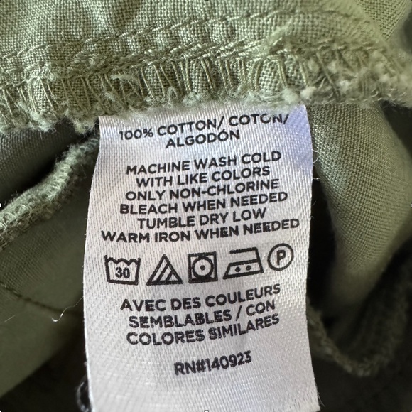 LOFT Wide Leg Pleated Green Pants Size 4P - Picture 10 of 12